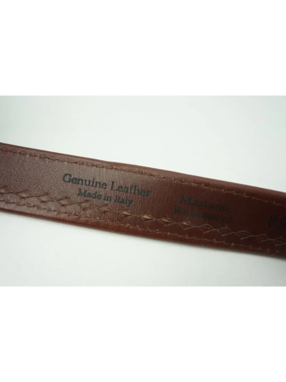 Rubinacci Brown Leather Made in Italy Sz 85 BRAND NEW